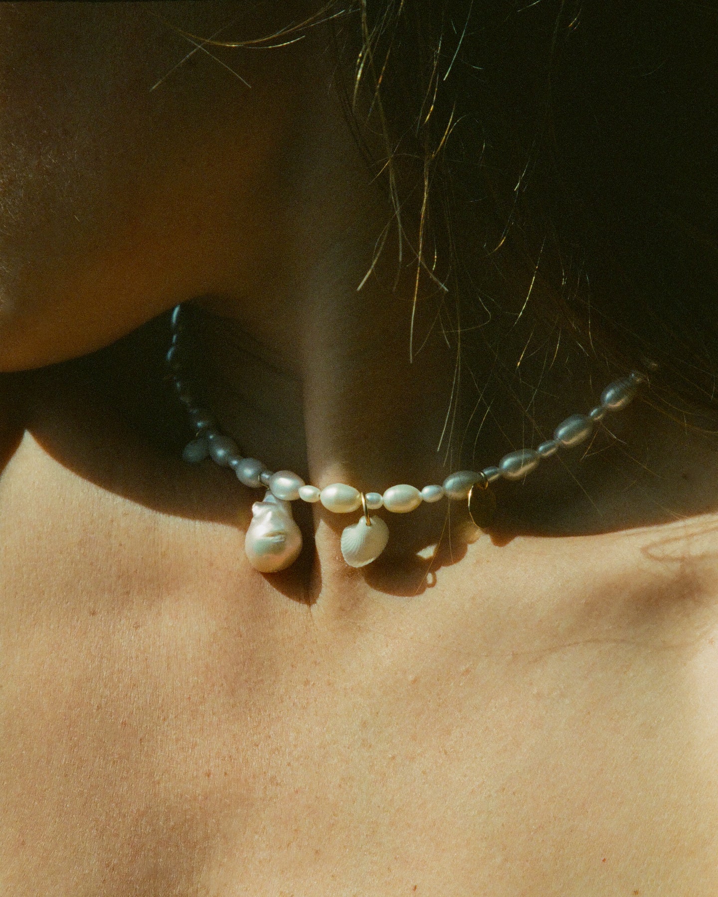 Pearl & Seashell Charm Necklace