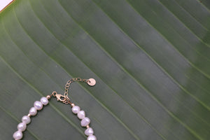 Rose Clam Seashell Pearl Necklace