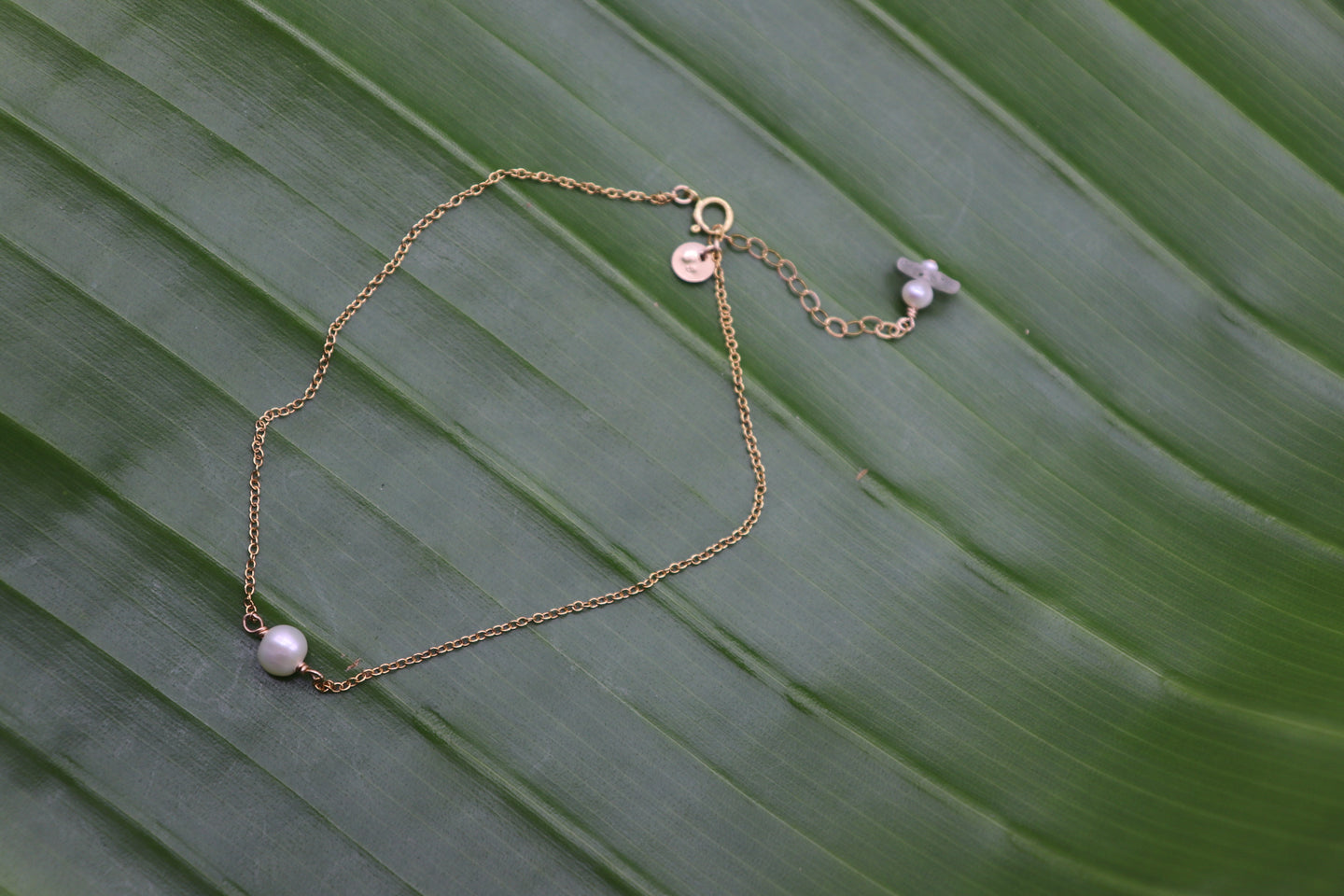 Sea Glass and Pearl Anklet
