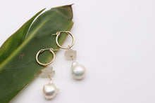 Baroque Pearl & Sea Glass Earrings