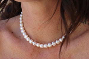 Large Round Pearl Necklace