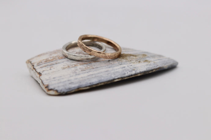 Thick Stacking Hammered Ring