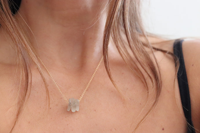 Sea Glass Stack Adjustable Necklace